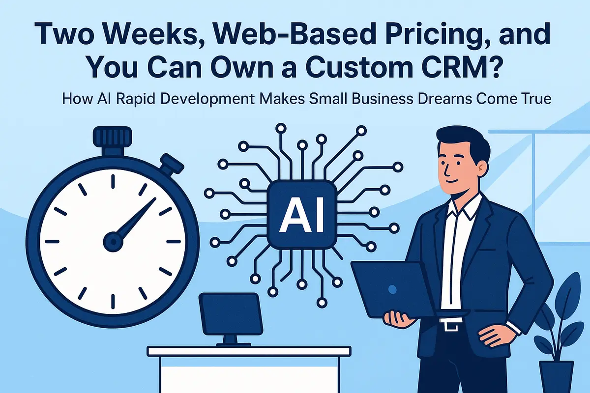 兩星期、網頁價錢,就能擁有一個度身訂造的 CRM?AI 快速開發如何讓小企業夢想成真